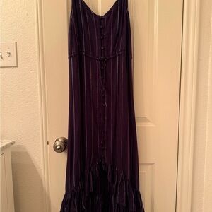 Rails Purple Striped High Low Dress